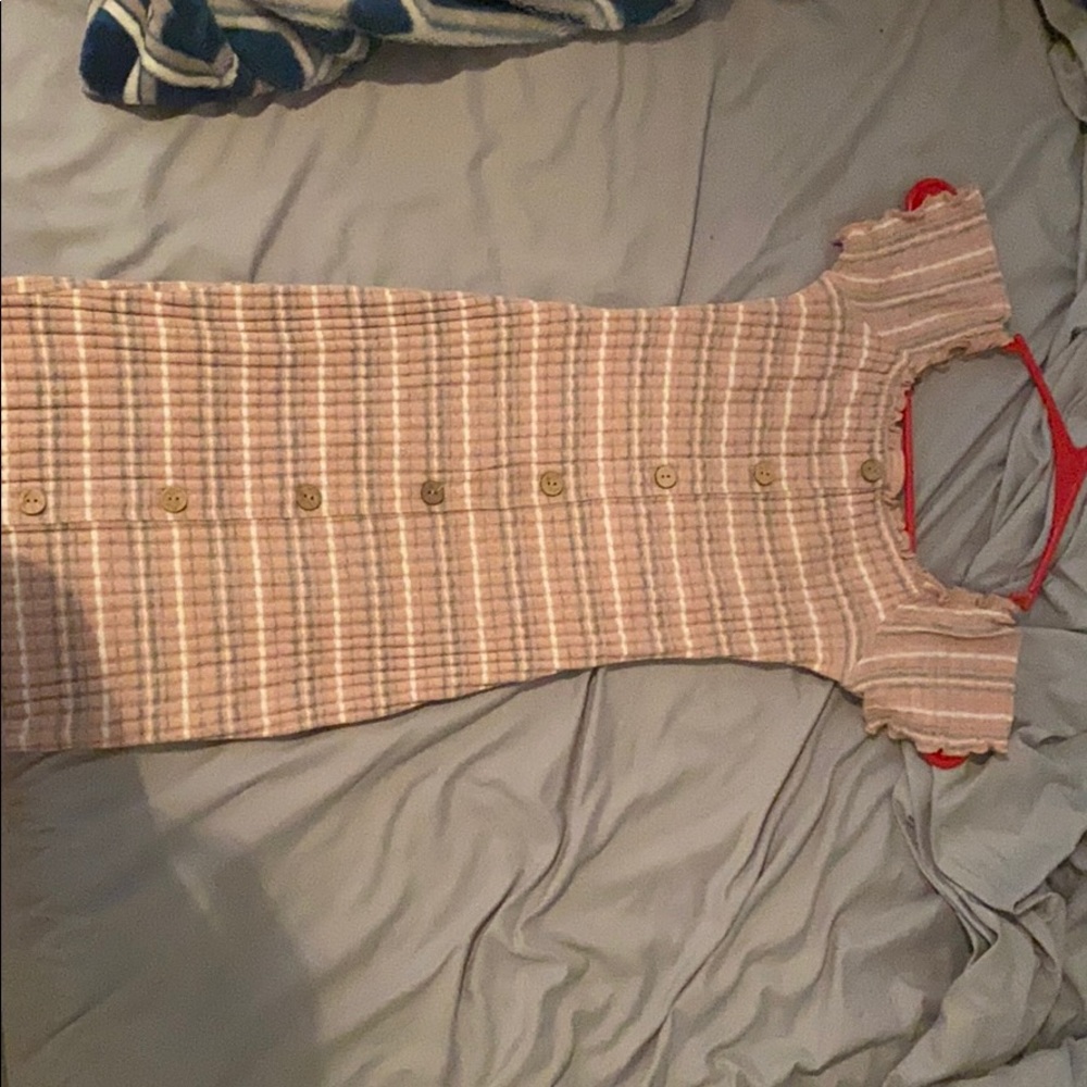 a pink dress